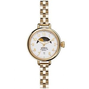 Shinola 'The Birdy' Moon Phase Gold-Tone Watch